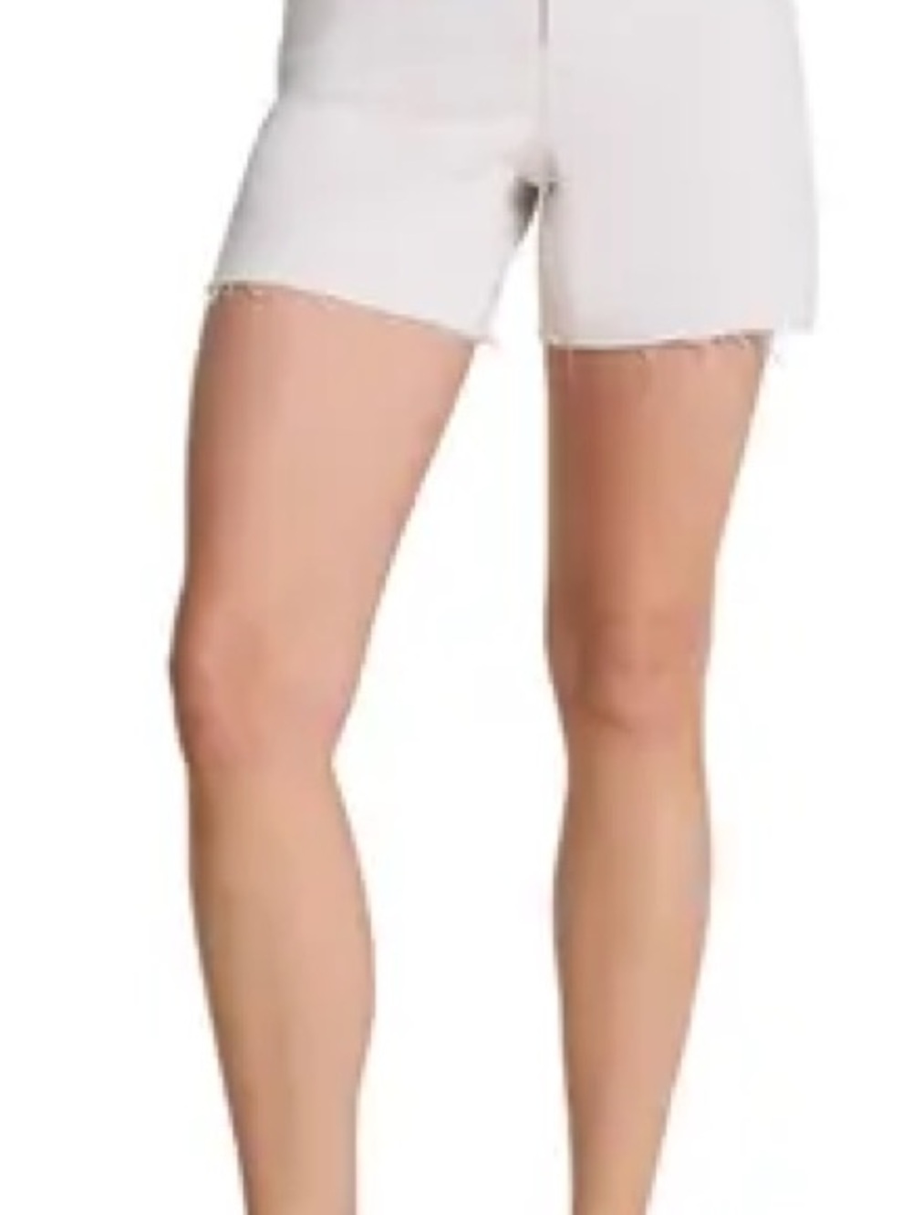 Forever 21 White Frayed Hem Denim Shorts